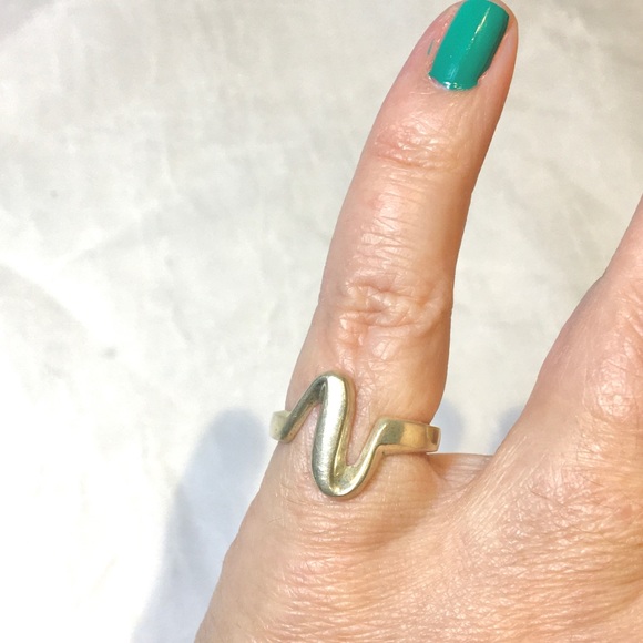 Mexico 925 Sterling Silver Zigzag Shape Ring - Picture 6 of 6